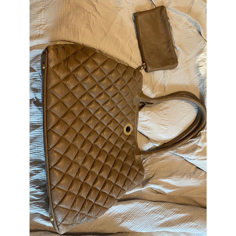 Pure collection quilted faux leather shoulder bag. LARGE purse!